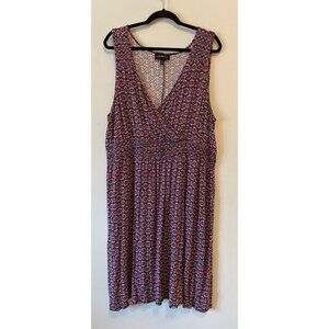 Lane Bryant Plus Sleeveless Dress Multicolor Geometric Print Size 22/24